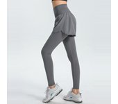Joggers falsos de dos piezas con cintura alta y control de barriga