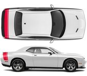 Pegatinas/Vinilos para coche franjas estilo Mopar compatibles con Dodge Challenger 2008 - 2020