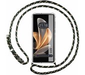 Funda Colgante Transparente para Vivo V29 5G con Cordon Verde / Dorado