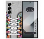 Tumundosmartphone Funda Carcasa Dura para Samsung Galaxy Z Fold 6 5G diseño Zapatillas 04 Dibujos