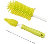 Chupete Copa pezón Limpio Amarillo 3PCs de silicona botella de 360 Grados de rotación