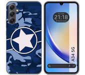 Funda Silicona para Samsung Galaxy A34 5G diseño Camuflaje 03 Dibujos