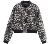 2024 Fashion Women's Bomber Jacket Women's Leopard Jacket Coat Spring Autumn Women's Chic Streetwear Jacket Tops