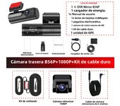 E-ACE Dashcam 4K GPS WIFI front and rear 3 channel car dvr dash cam usb 2 camera Video recorder Black box auto systems Smart