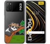 Tumundosmartphone Funda Gel Transparente para Xiaomi POCO M3 / Redmi 9T diseño Panda Dibujos