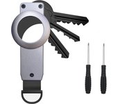 Key Organizer, Compact Keyholder, Anti-Lost Metal Keychain with Airtag Case, Compatible with Apple AirTag Finder Tracker, Alumin
