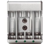 IluminaShop - Cargador de Pilas Recargables Universal Ultrarrapido AA / AAA / 9V
