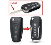 KEYYOU 3 Button Modified Flip Folding Remote car Key Shell Case for Ford Focus 2 3 mondeo Fiesta C Max S Max Galaxy Mondeo key
