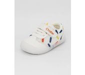 Baby Girls Boys Colourful Polka Dot Trainers For  With Rubber Soles  Non-slip Velcro Anti-bumping Toes Infant Toddler Shoes
