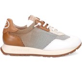 Hispanitas Kansas Sneakers de Mujer Marron y Blanco de Piel y Malla BHV253869