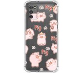 Funda Silicona Antigolpes para Samsung Galaxy A03s diseño Cerdos Dibujos
