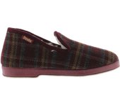 Wamba Confortable Zapatillas de casa a cuadros con interior de borreguito y suela al tono. Marca de Calzados Victoria 200301