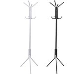 JARDIN202 - Perchero con pie metálico Minimalista | 8 Ganchos | Soporte para abrigos y sombreros | Blanco