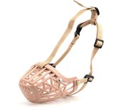 Diseño de canasta transpirable, fuerte y suave, diadema ajustable, bozal para perros seguro y ecológico (XS) -