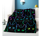 Cute Cat Microfiber Blanket Super Soft Throw Blankets For Bed Bedspread Sofa Decorative Camping Picnic Winter Warm Blanket