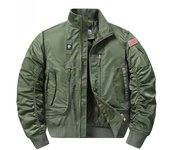 Leisure Stand Collar Man Jackets Outdoors Windproof Keep Warm Tops Winter New Simplicity Solid Thickening Flight Suit Coats Man