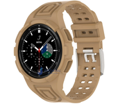 Case+Strap for Samsung Galaxy Watch 6 4 40mm 44mm Transparent Silicone Band Sport Bracelet Galaxy Watch 4 Classic 46 Accessories