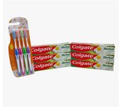 Colgate - Pasta de Dientes Herbal 6x75ml | Fortalece los Dientes | Cuida las Encías | Sabor a Eucalipto Fresco + Pack Cepillos Dientes 4 Uds