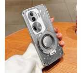 Magnetic Bracket Glitter Case for OPPO A78 A74 5G A58 4G A53 A57 A16 A54 A17 A77S A94 A52 Reno 11 F Reno10 Reno7 Plating Cover