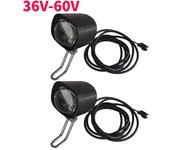 2 in 1 Scooter Horn Headlight Durable Waterproof Motorcycle Electric Bike Front Light Lamp Electric Scooters Accessories 48-80V