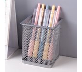 1Pcs New Pencil Holder Office Desk Metal Mesh Square Pen Pot Cup Case Container Organiser Durable Pencil Case