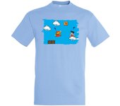 CAMISETA AZUL CIELO GOKU RETRO 8 BITS DRAGON BALL moda verano tshirt super_mario nintendo videojuegos