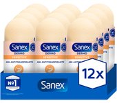 Desodorante roll-on Sanex pH Balance Dermo Sensitive 48h antitranspirante, piel sensible 50ml Pack de 12