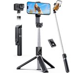 Palo Selfie [2024 Trípode Mejorado], Tripode Extra Largo 125CM con Control Remoto Desmontable para Teléfono Móvil, Compatible con iPhone 14 13 12 11 Pro XS MAX XR, Android/Gopro