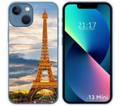 Funda Silicona compatible con iPhone 13 Mini (5.4) diseño Paris Dibujos