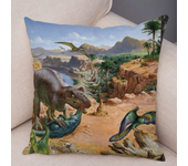 Jurassic Dinosaur Cushion Cover Decorative Wild Animal Print Pillowcase for Car Sofa Home Decor  45x45cm