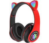 Auriculares Bluetooth Con Orejas De Gato Lindo LED Flash Stereo Plegables Inalámbricos Con Micrófono TF FM Para Niñas Regalos De Niños