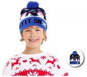 Partilandia Gorro de Reno en Nieve azul infantil