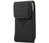 DFV mobile - Nuevo Estilo Funda Nylon para Cinturon con Clip Metálico y Giratorio para AGM A10 (2020) - Negra