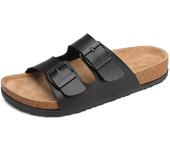 Summer Men's Vintage Sandals  Cork Tows Muller Outdoor Beach Shoes with Thick Soles Breathable and Lightweight Return to the anc