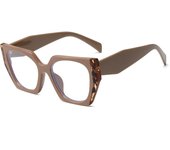 Designer Leopard Print Stitching Colors Anti-blue Light Glasses For Women Cat Eye Computer Blue Ray Blocking Eyeglasses