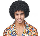 12 inch short roll explosive head hip-hop disco retro men's synthetic wig suitable for holiday parties, Halloween ball costumes