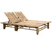 vidaXL Tumbona con cojines para 2 personas bambú Antracita, Gris, Crema Sillas de Exterior Ideal para jardín, playa, piscina, terraza Tumbona Piscina Tumbonas Playa Tumbonas Jardín Exterior