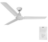 Edm Ventilador de Techo Mini Industrial Blanco 60w ø120cm Controlador de Pared