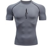 Anime Graphic Compression Shirts for Men Athletic Quick Dry Tshirts Tees Tops Gym Workout Undershirts Short Sleeve Rash Guard
