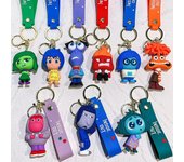 30PCS Set wholesale Inside Out keychain Plush Cartoon Character keychain Pendant Personality Creative Glue Doll Small Pendant