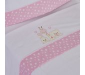 10XDIEZ Juego de sábanas cuna franela 068 / - Tejidos suaves y resistentes que garantizan confort y protección para el bebé