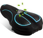 Cubierta de asiento de La Bicicleta del gel rellenada, amortiguadora de la cubierta de asiento de la Bica para los hambres y las mujeres, cubierta de asiento del gel de los accesorios de la bike para la bike, interior at Aire Libre