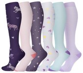 6Pairs New Compression Stocking 20-30Mmhg Knee High Sports socks Fit Medical Varicose Veins Pregnant  Edema Diabetes Circulation