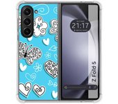 Funda Silicona para Samsung Galaxy Z Fold 5 5G diseño Mariposas Dibujos