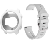 Case+Strap Compatible for Garmin Forerunner 245/ 245 Music, 20mm Silicone Replacement Bands and Soft Silicone Protective Case