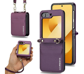 Magnetic Flip Leather Phone Case for Samsung Galaxy Z Flip 6 5 4 3 5G Flip6 Flip5 Flip4 Wallet Card Cover Etui Coque