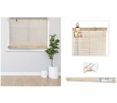 HERSIG Estor Bambu Color Natural/Marron oscuro  Persianas Enrollables Exterior e Interior de 60x140cm/80x160cm/100x180cm  a elegir  Instalación Sencilla y Rápida Estor de bambu natural enrollable ejido con varillas de láminas de bambú 100% de alta calidad