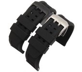 23mm Silicone Watch Strap for Luminox Military 7251 3050 Watch Band Silver Black Buckle Waterproof Bracelet Accessories