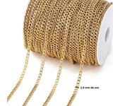 2Meters Stainless Steel Chains Gold Color Lips Beads Beaded Chain for Jewelry Making DIY Necklace Bracelet Accessories