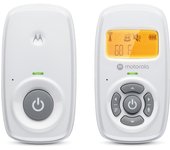 Motorola Nursery AM24 Vigilabebés con Audio – Comunicación Bidireccional, Micrófono de Alta Sensibilidad, Pantalla LCD, Tecnología DECT, Alcance 300m, Control de Volumen, Alarma de Batería Baja